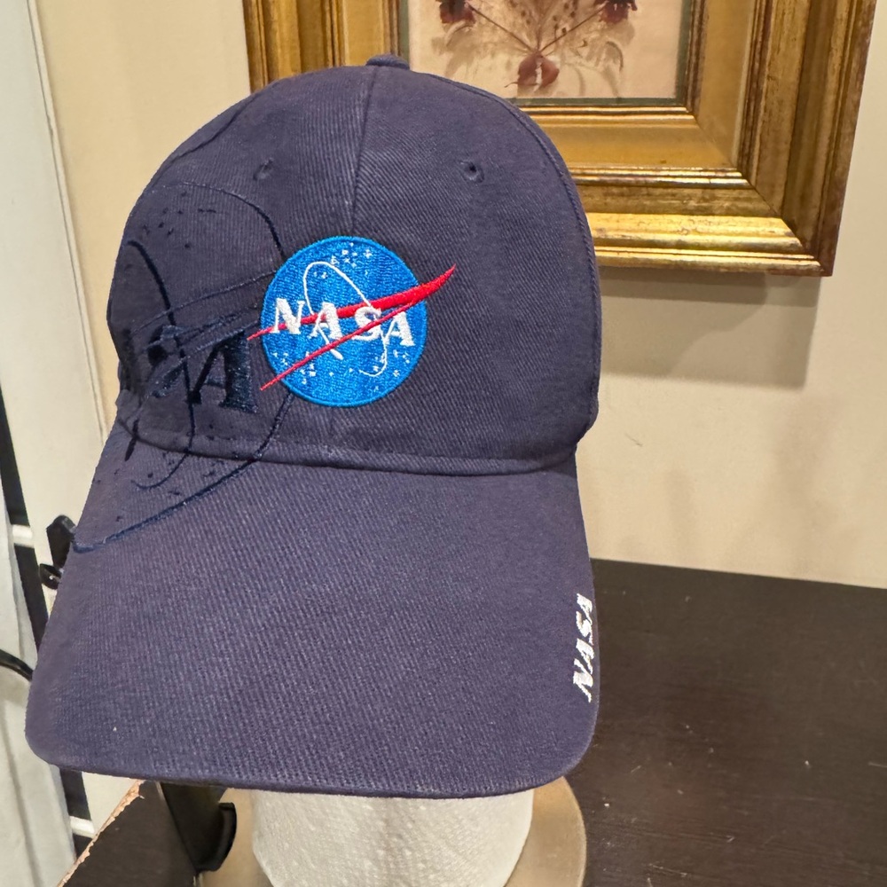 Spirit NASA Embroidered Adjustable StrapBack Baseball Hat Cap Black